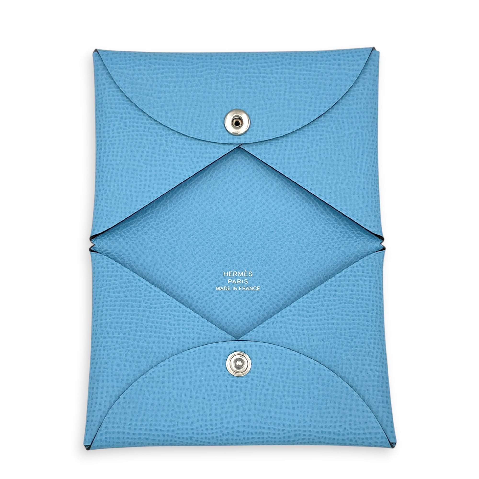 Calvi Celeste Card Holder in Epsom