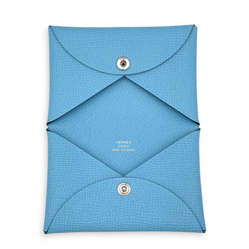 Calvi Celeste Card Holder in Epsom