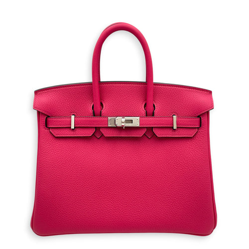 Birkin 25 Rose Mexico in Togo Palladium hardware