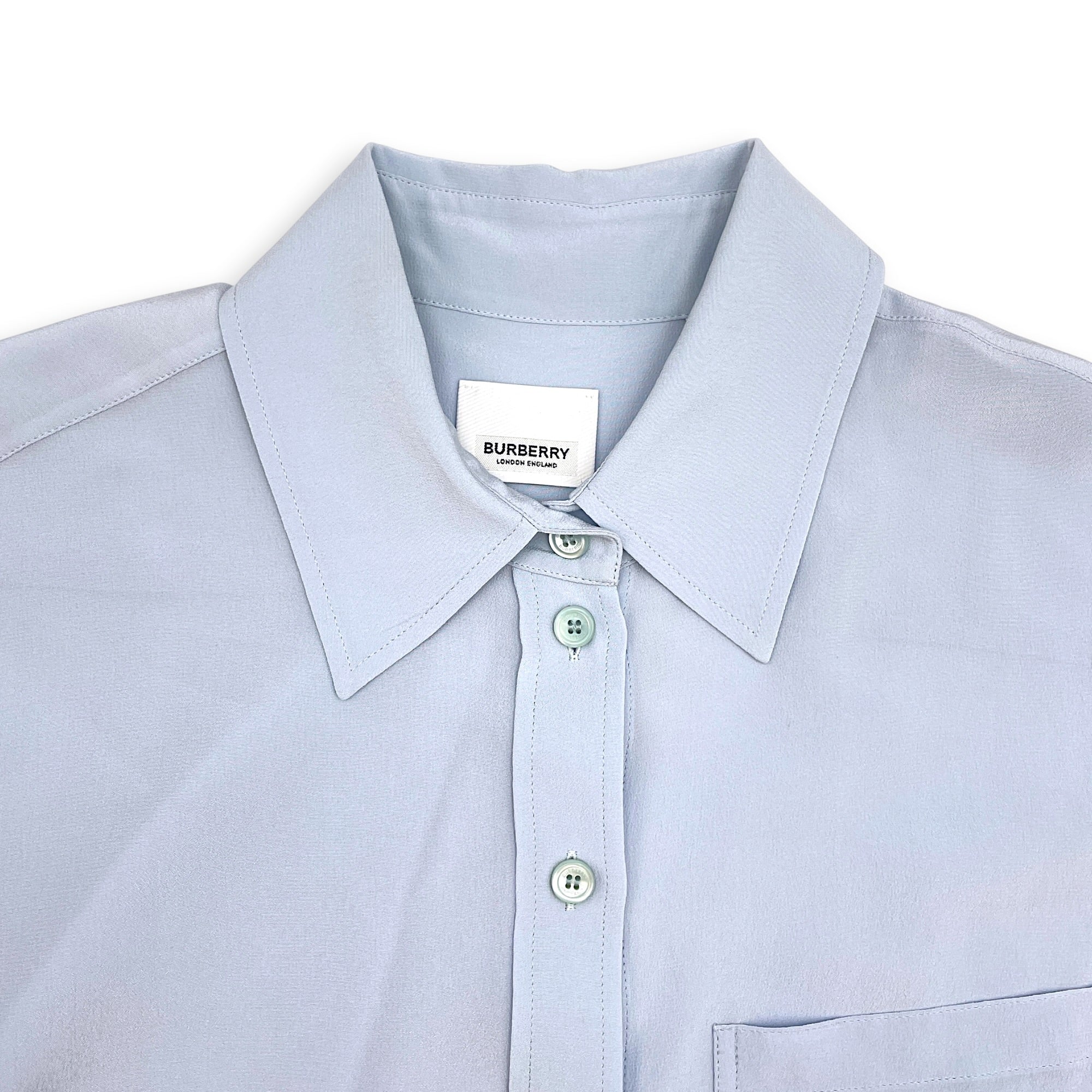 Long-sleeved Shirt 36 Blue Ready-To-Wear in Silk