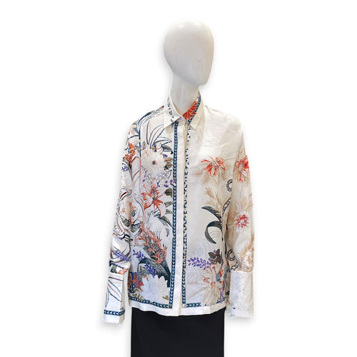Floral Print Long Sleeved Shirt 42 Multi-colour Ready-To-Wear in Silk