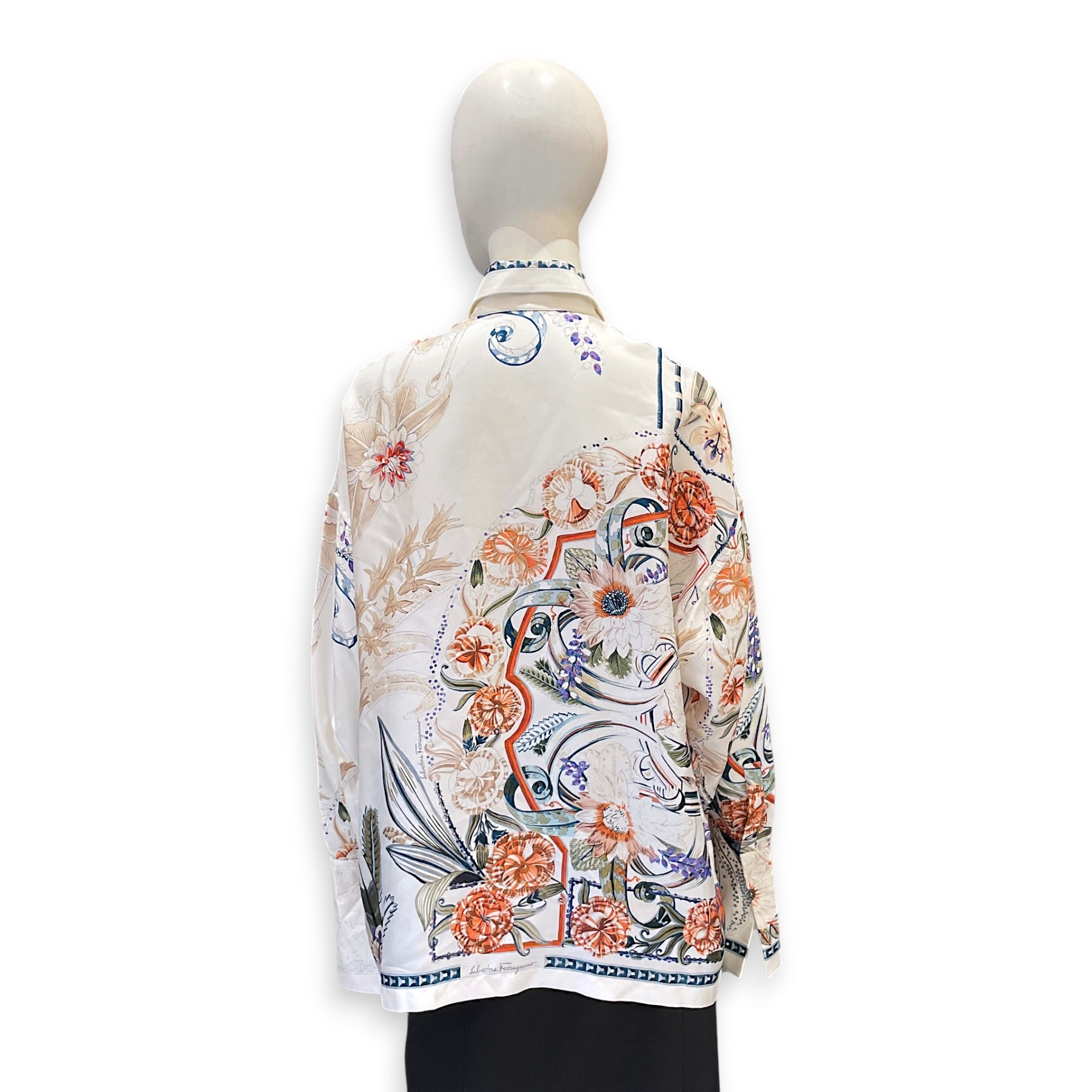 Floral Print Long Sleeved Shirt 42 Multi-colour Ready-To-Wear in Silk