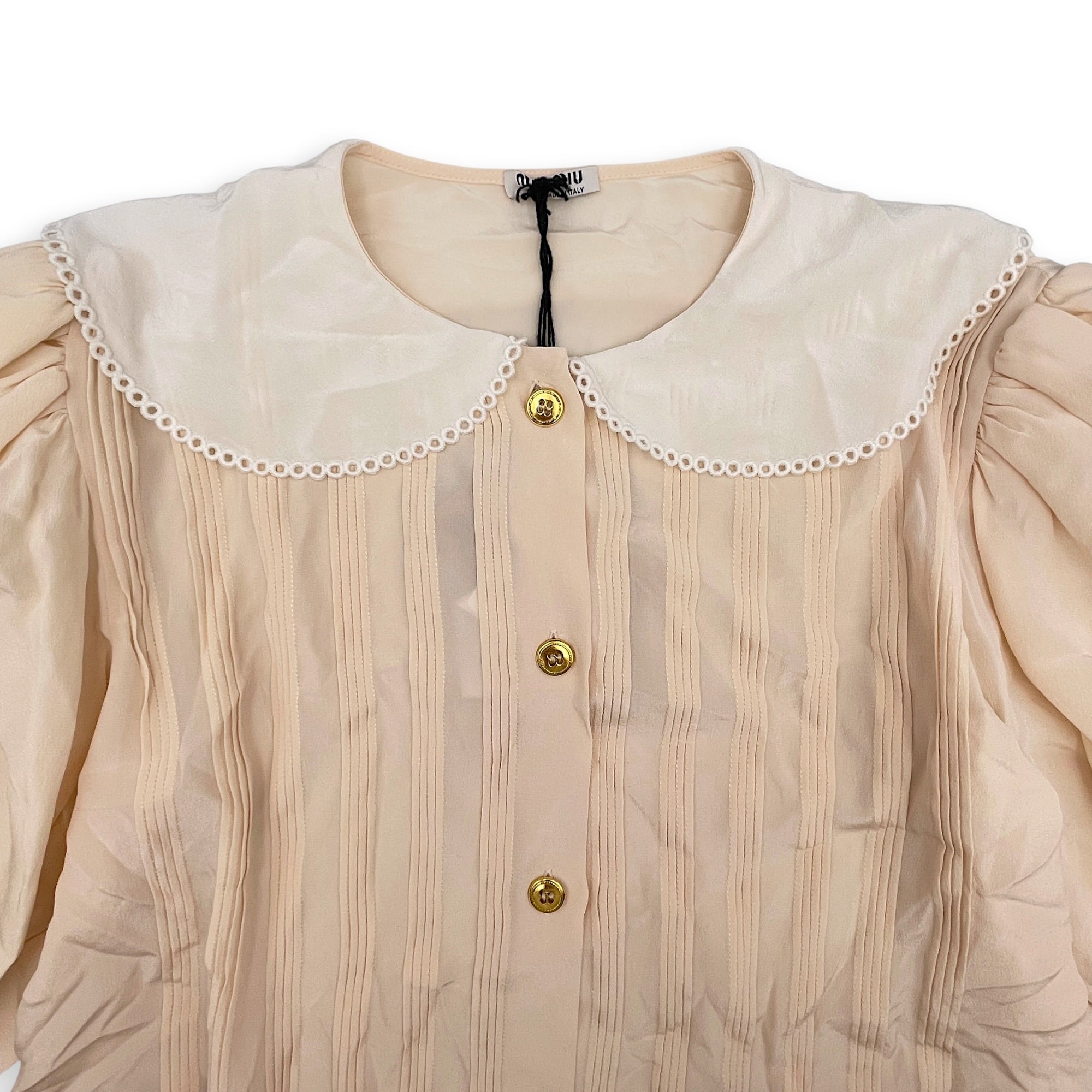 Blouse 38 Beige Ready-To-Wear in Silk