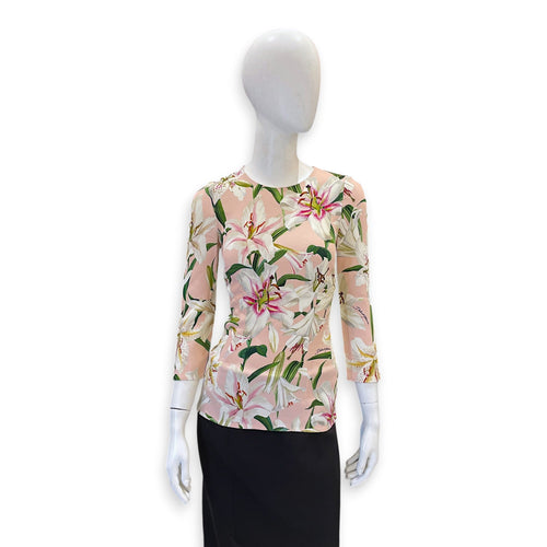 Floral Print Blouse 38 Pink Ready-To-Wear in Viscose CL2604-21071 1