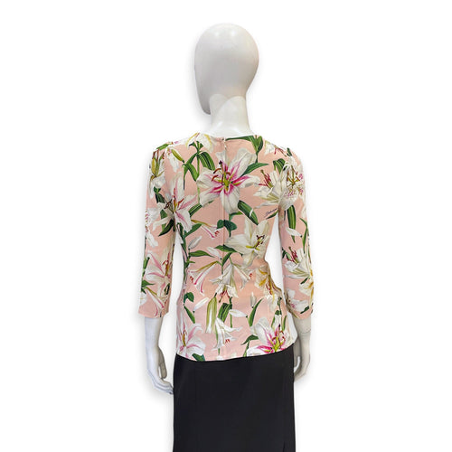 Floral Print Blouse 38 Pink Ready-To-Wear in Viscose CL2604-21071 2