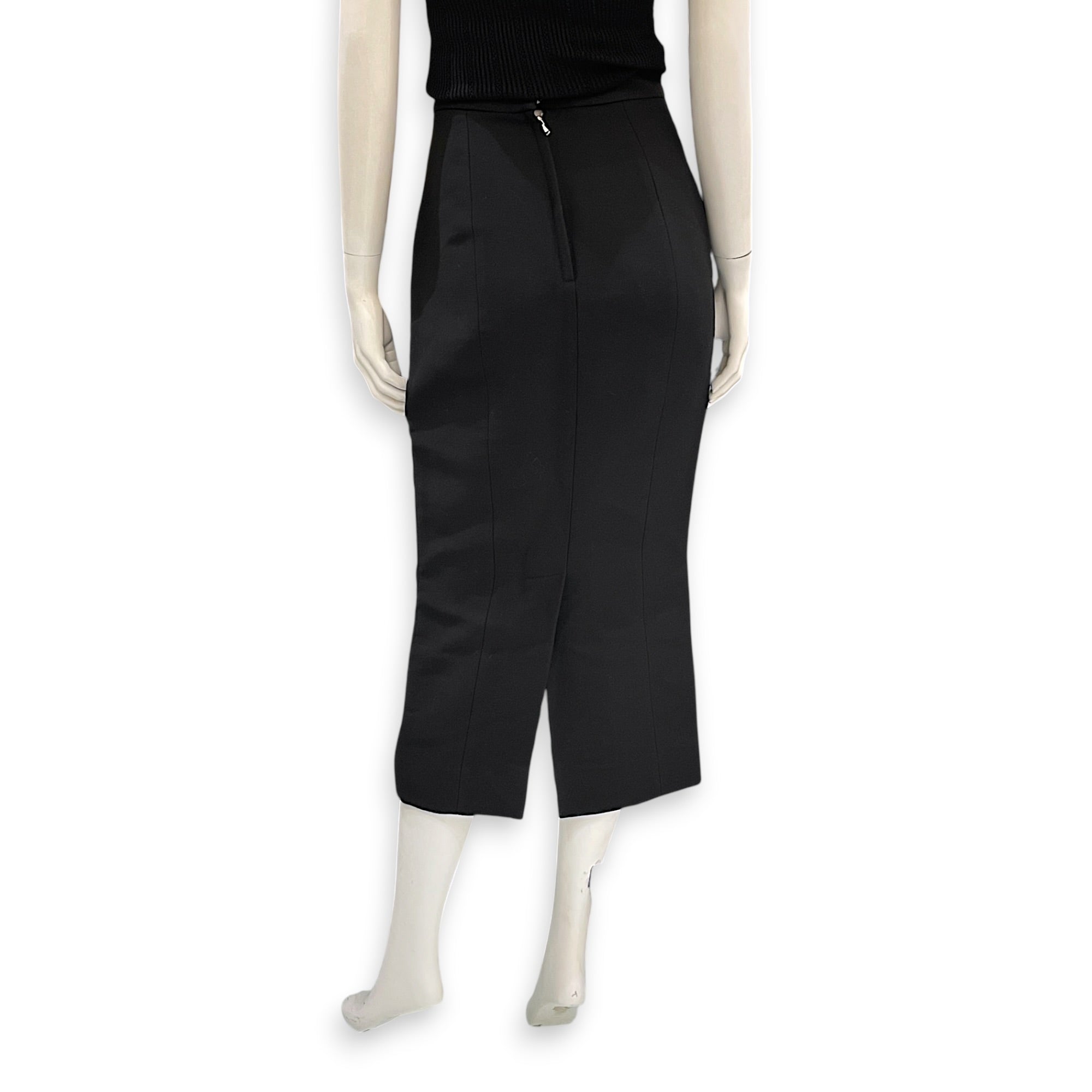 Long Pencil Skirt 38 Black Ready-To-Wear in Wool