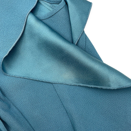 Ruffles Sleeved Blouse 38 Blue Ready-To-Wear in Viscose CL2604-21078 4