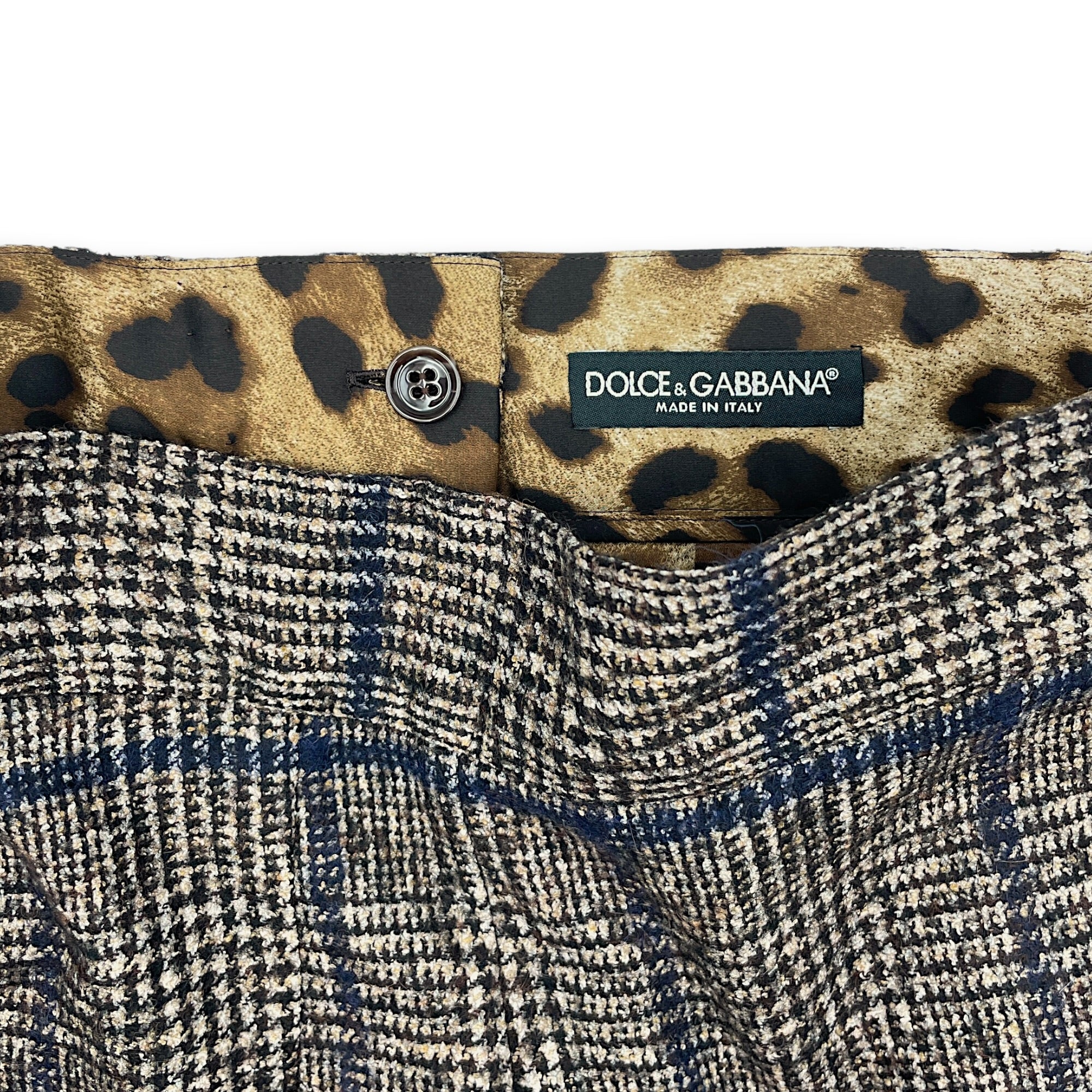 Plaid Skirt with Button Detailing 38 Brown Ready-To-Wear in Alpaca
