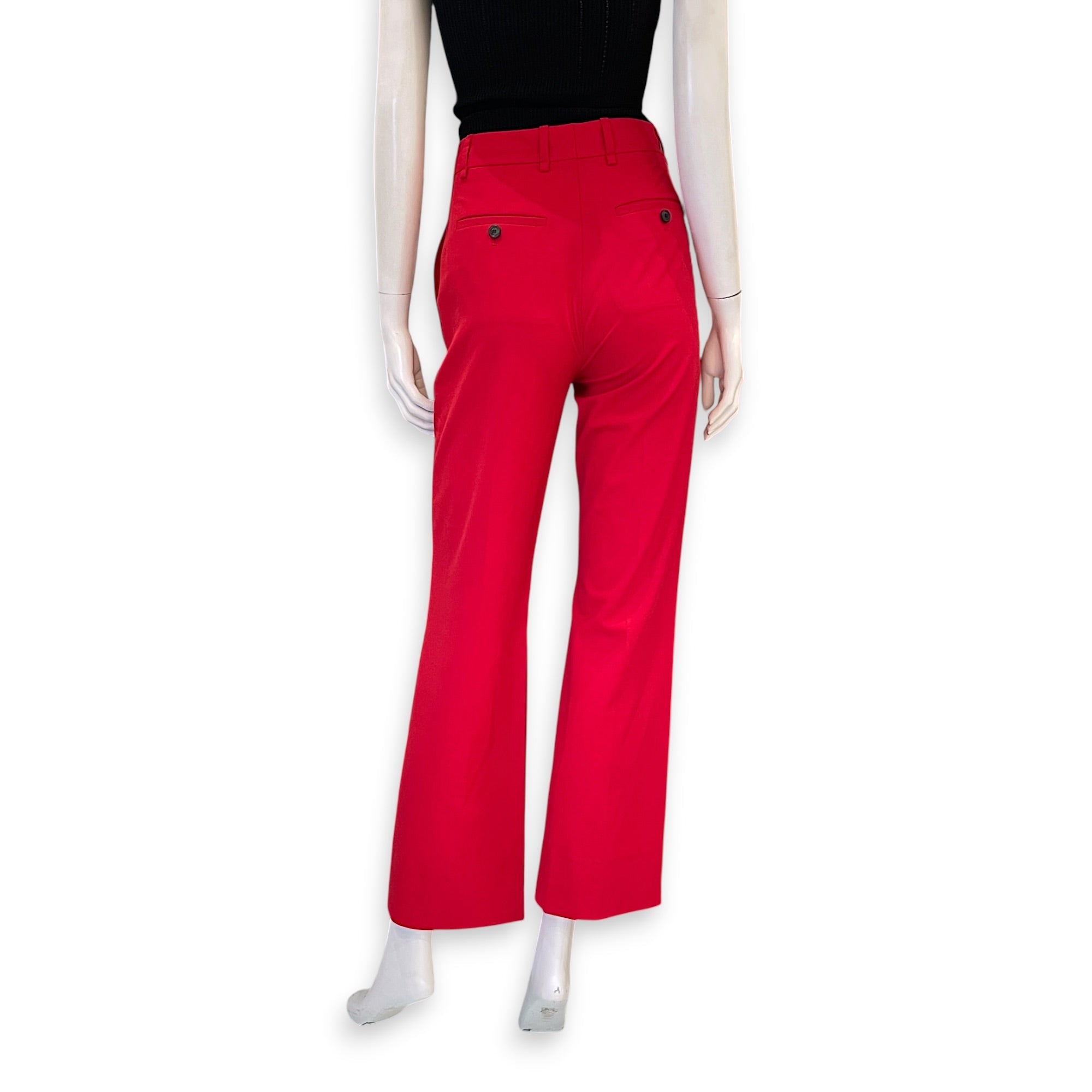 Slim Cut Pants 38 Red Ready-To-Wear in Viscose CL2604-21083 2