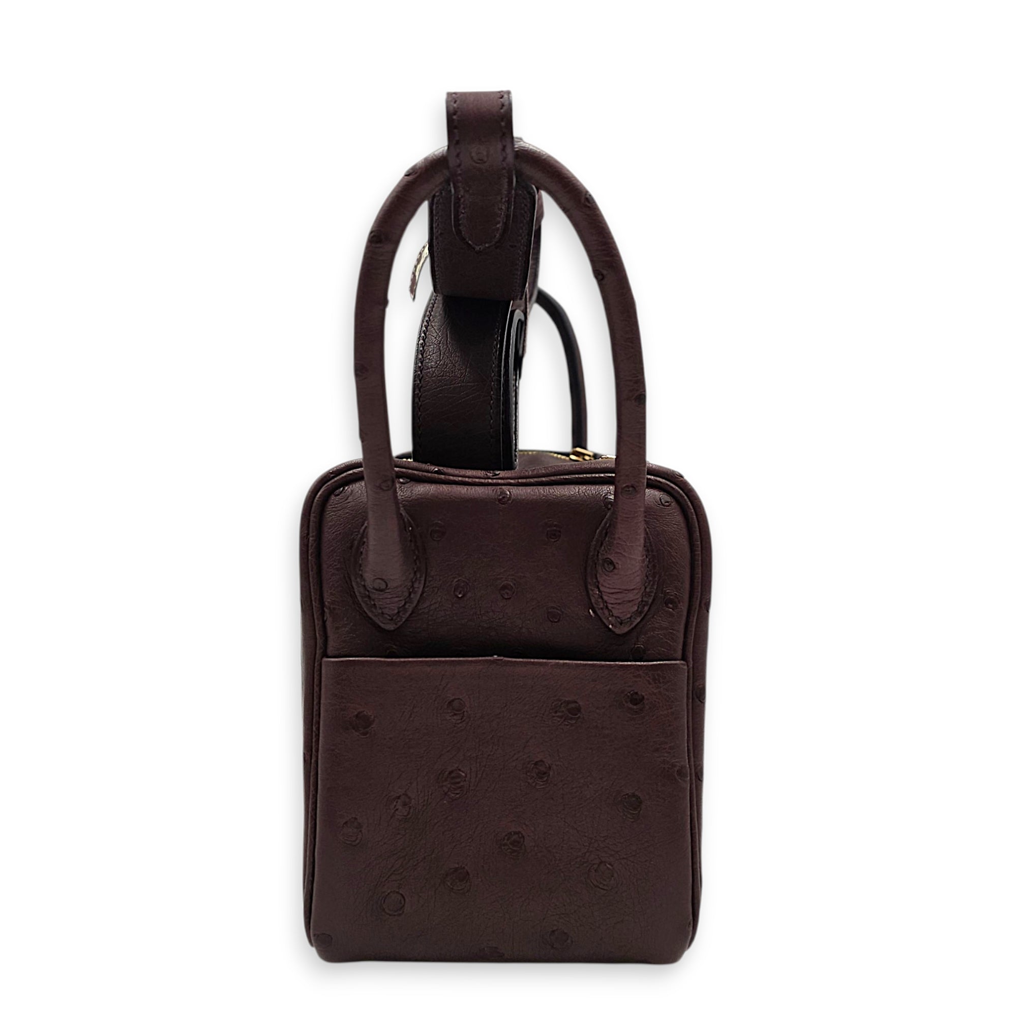Lindy Mini Rouge Sellier in Ostrich Gold hardware CL2604-21089 3