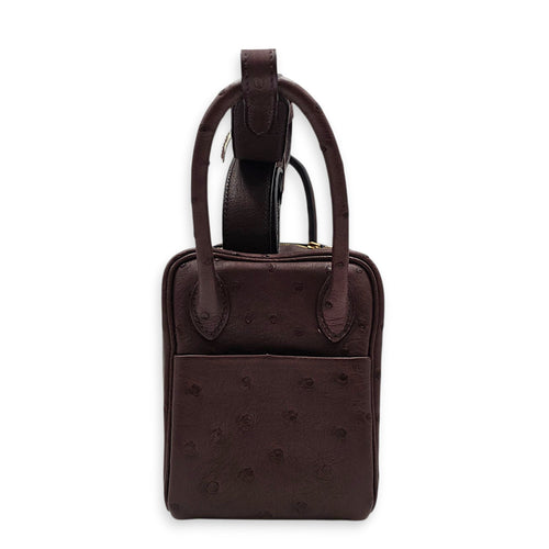 Lindy Mini Rouge Sellier in Ostrich Gold hardware CL2604-21089 3
