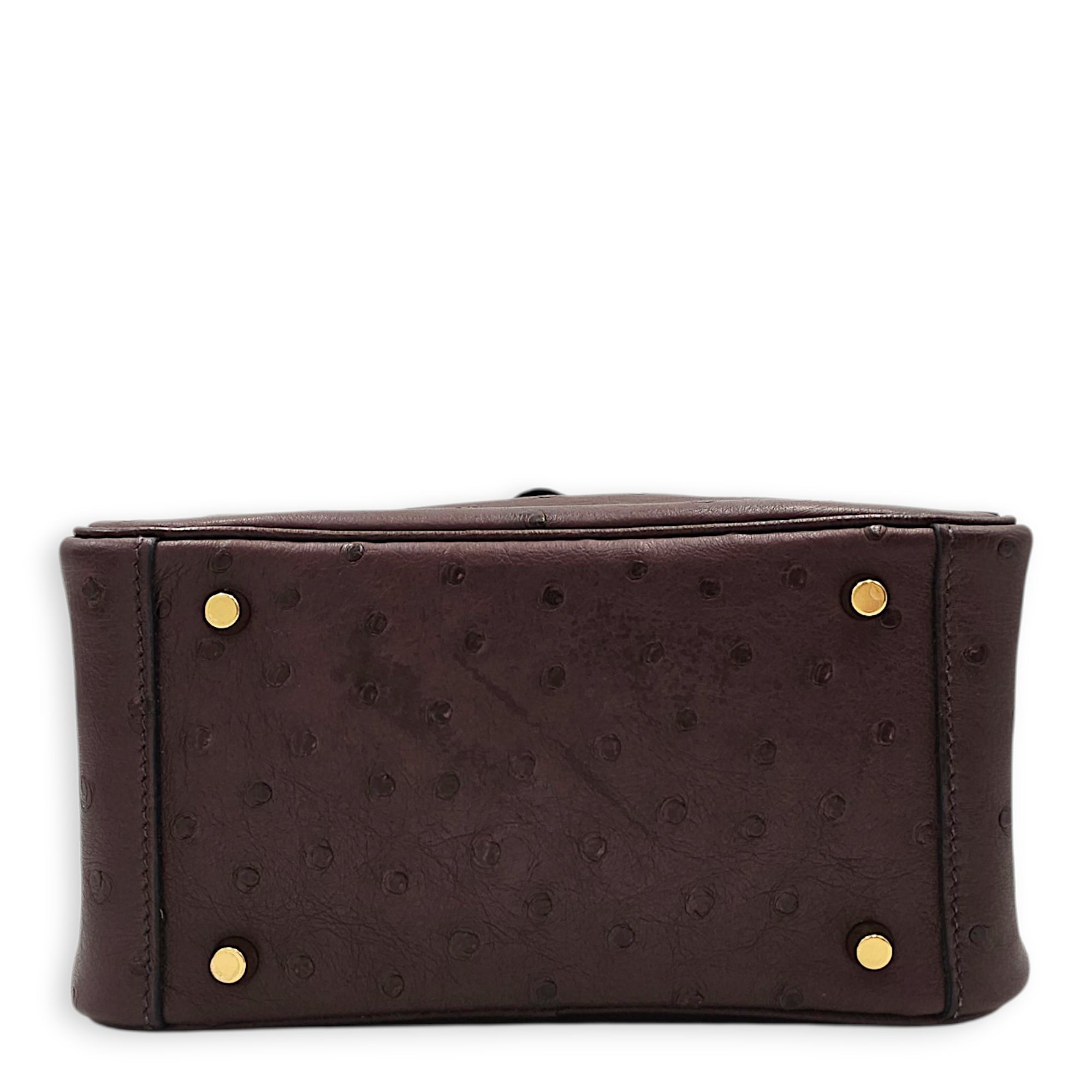 Lindy Mini Rouge Sellier in Ostrich Gold hardware CL2604-21089 5