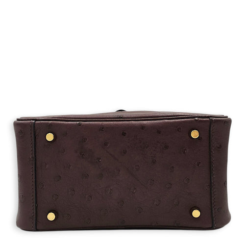 Lindy Mini Rouge Sellier in Ostrich Gold hardware CL2604-21089 5