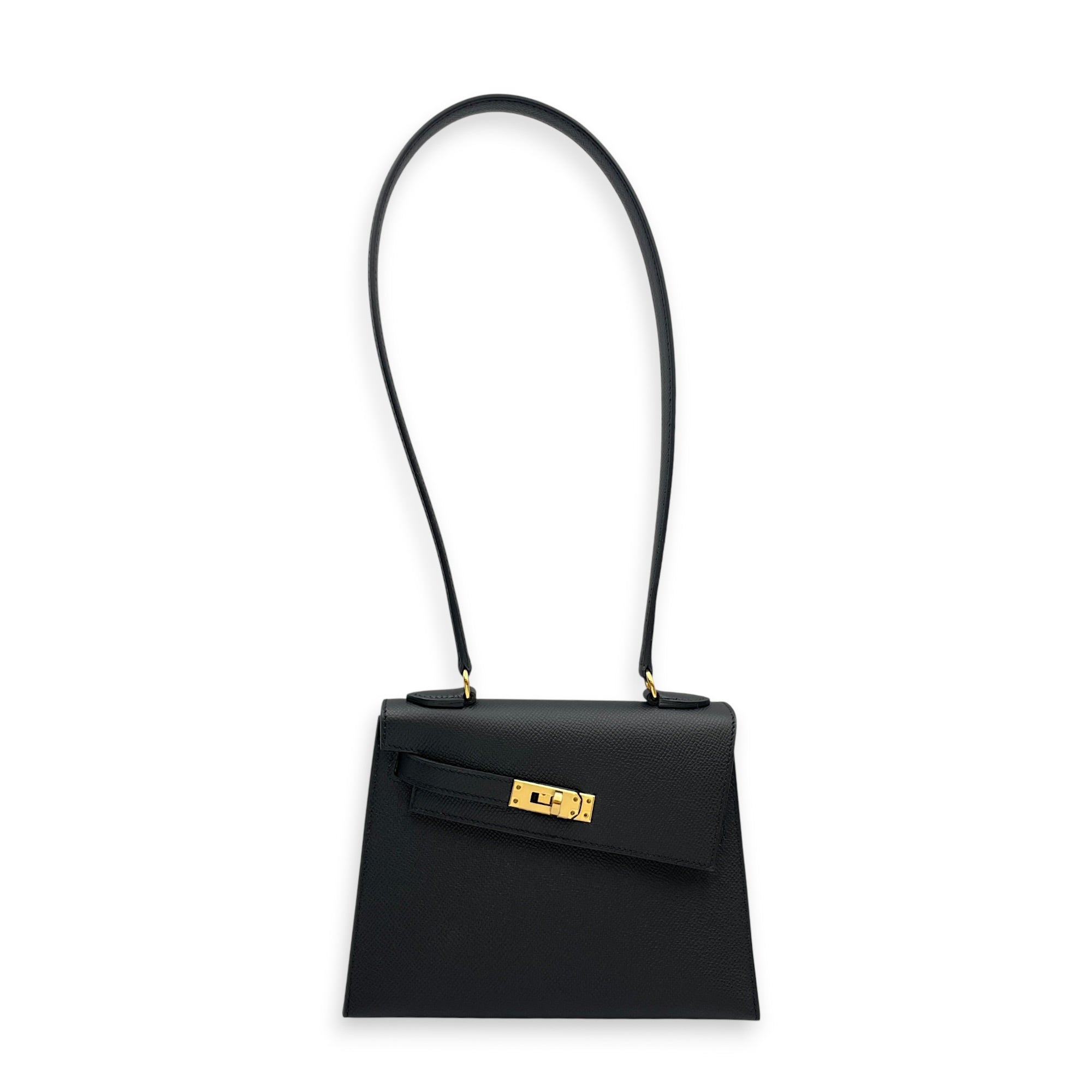 Sellier Kelly Desordre 20 Black in Epsom Gold hardware