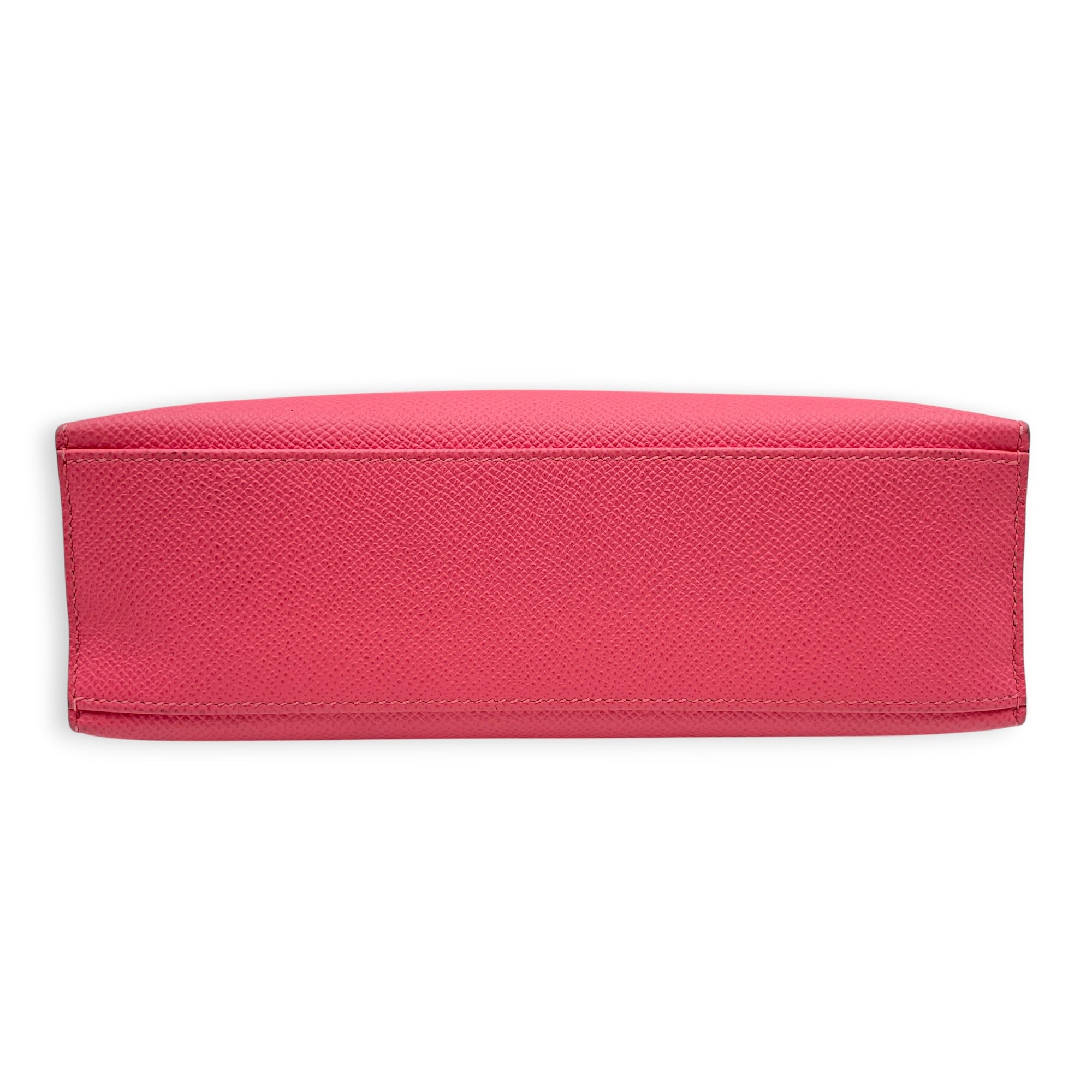 Kelly Pochette Rose Azalee in Epsom Palladium hardware
