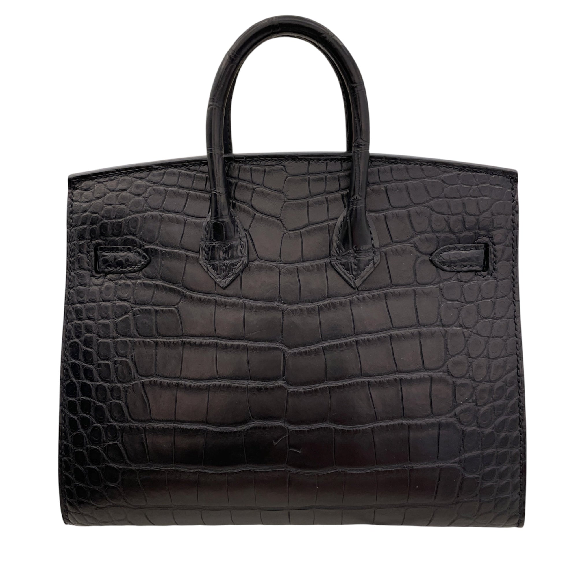 Sellier Birkin 20 Black in Matte Alligator Gold hardware CL2604-21098 2