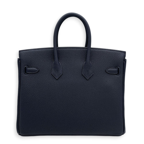 Birkin 25 Blue Nuit in Togo Palladium hardware