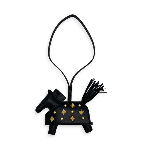 Rodeo Robeo Rock PM Black Bag Accessory in Swift Gold hardware