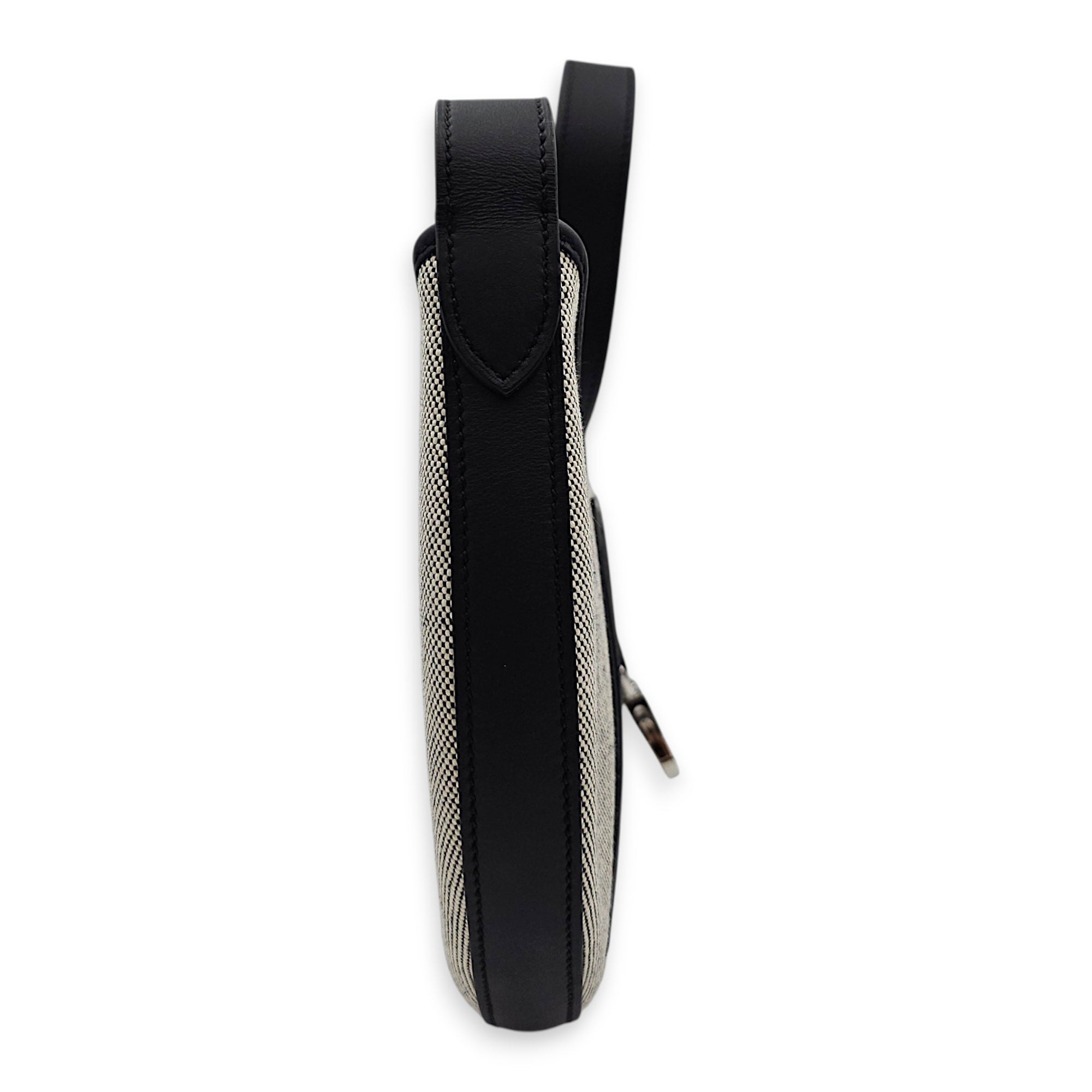 P'tit Arcon Toile & Cuir Black in Toile/Swift Palladium hardware CL2604-21111 4