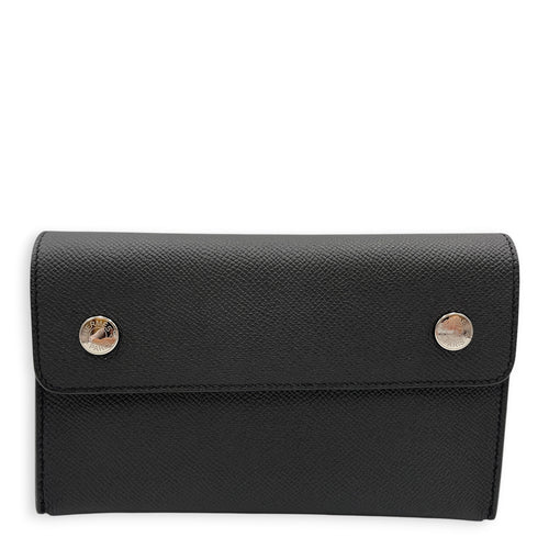 Hermesnap Black Wallet in Epsom Palladium hardware