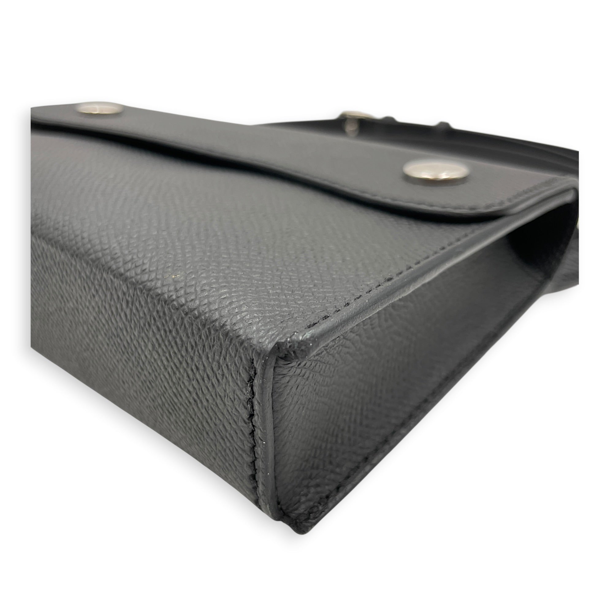 Hermesnap Black Wallet in Epsom Palladium hardware