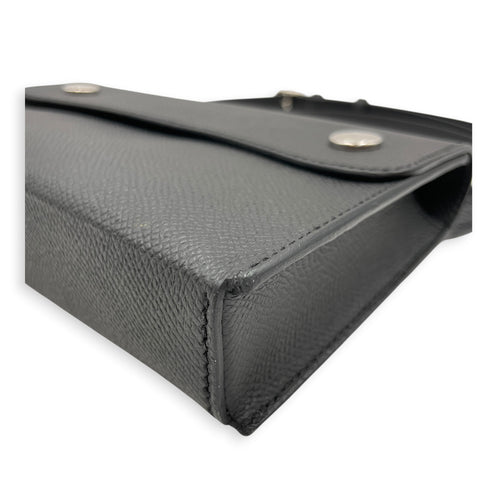 Hermesnap Black Wallet in Epsom Palladium hardware