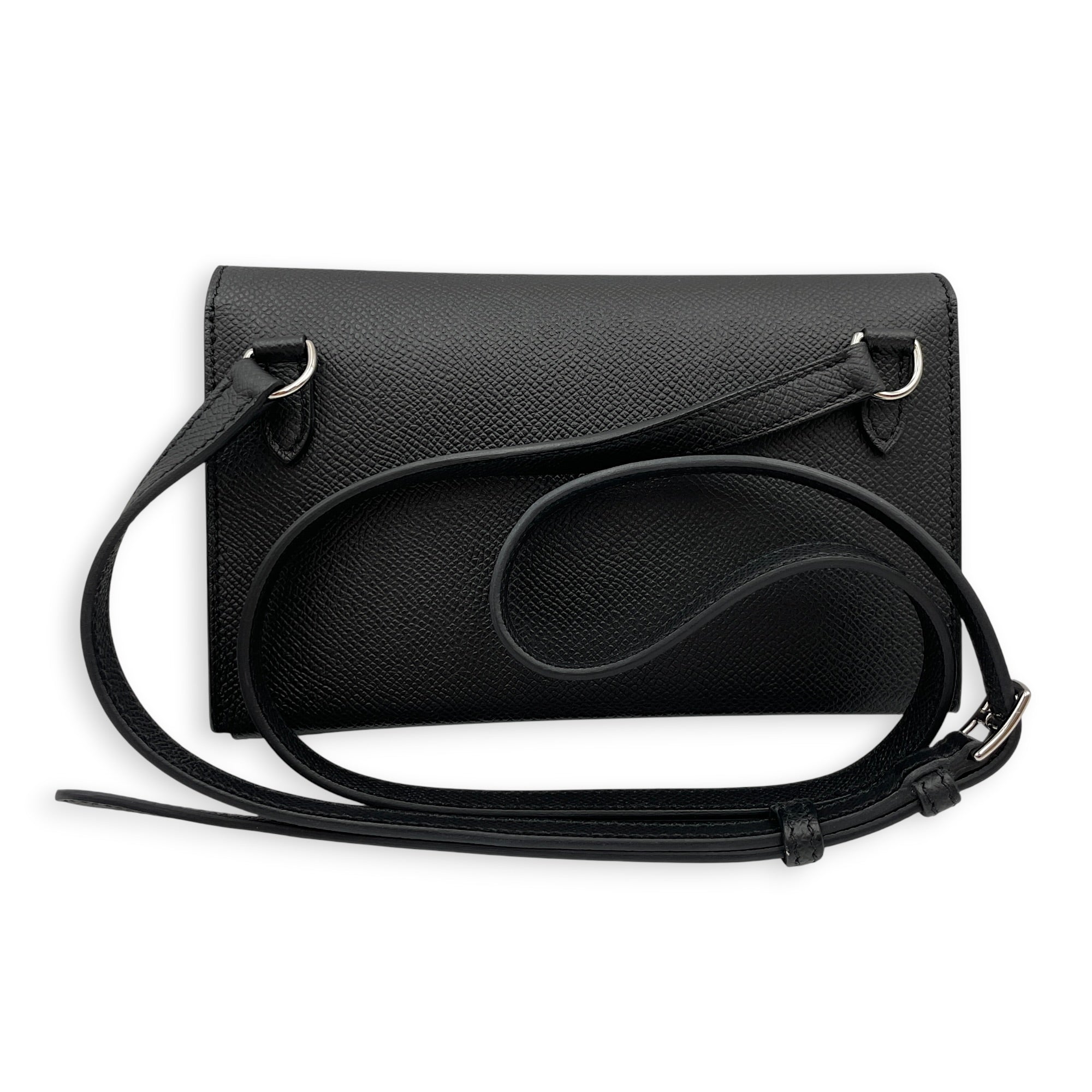 Hermesnap Black Wallet in Epsom Palladium hardware