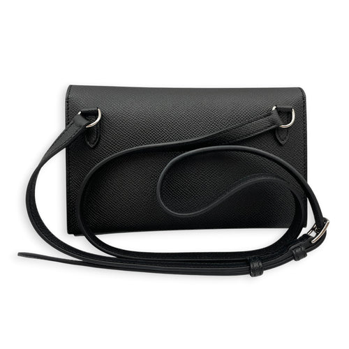 Hermesnap Black Wallet in Epsom Palladium hardware