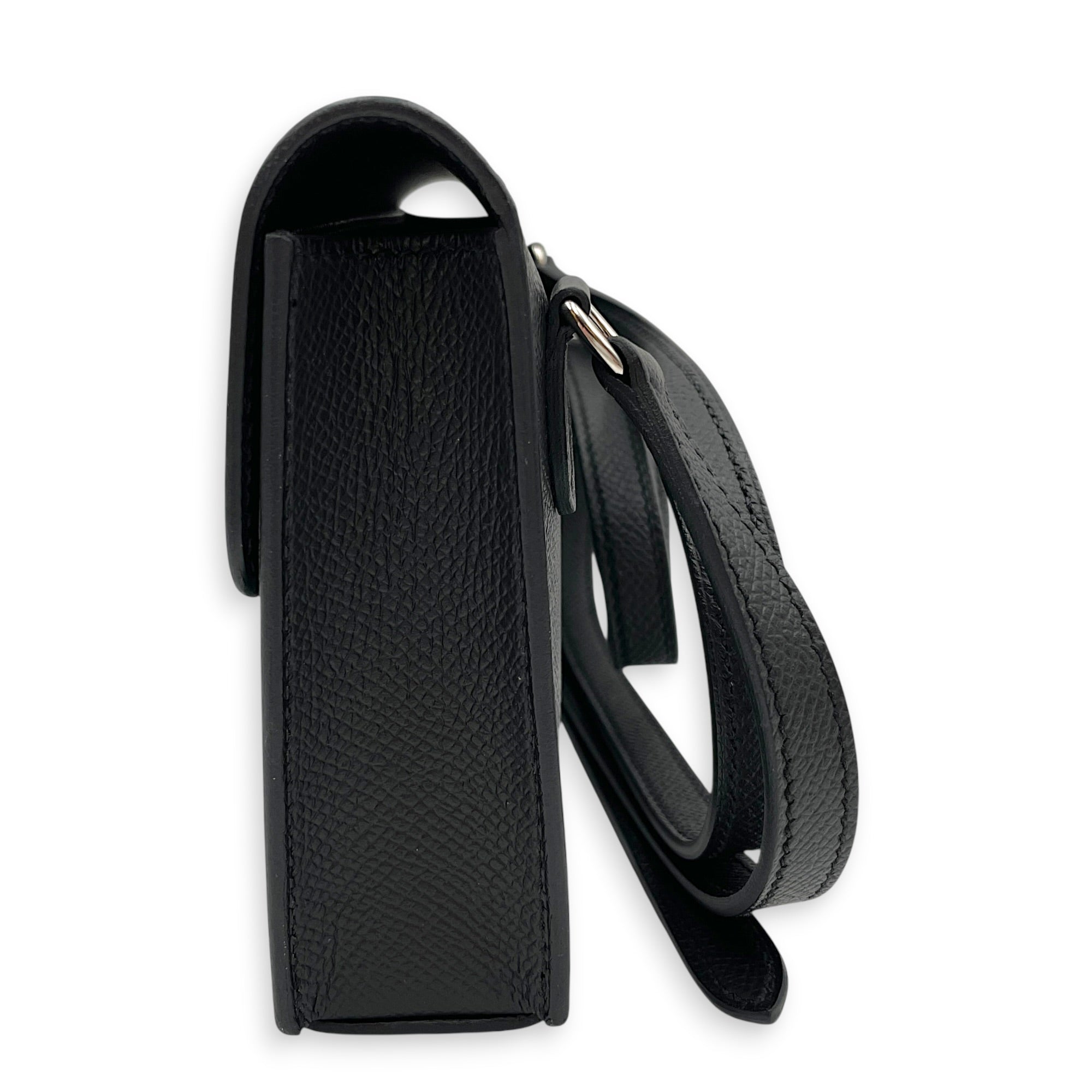 Hermesnap Black Wallet in Epsom Palladium hardware