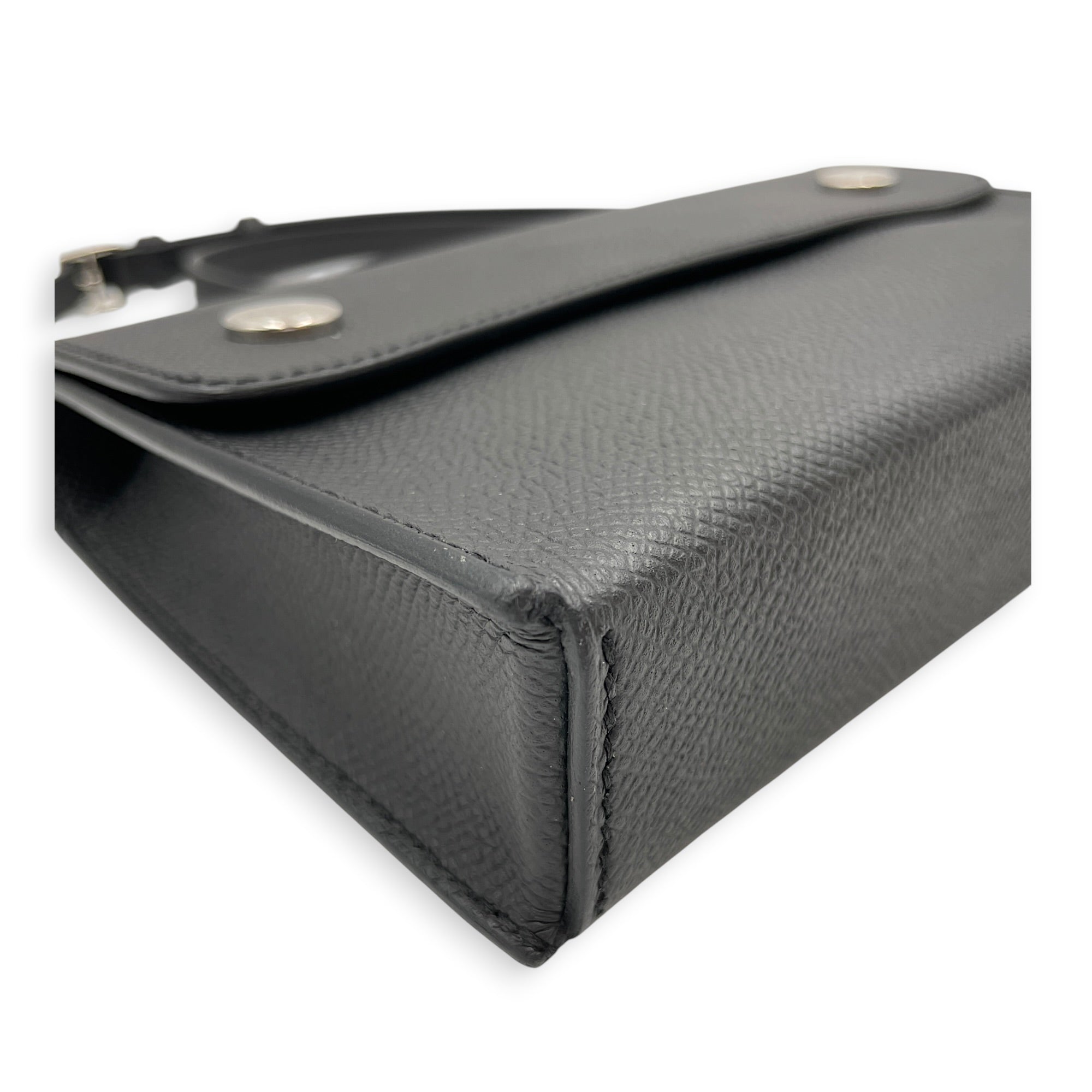 Hermesnap Black Wallet in Epsom Palladium hardware