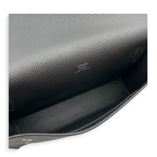 Hermesnap Black Wallet in Epsom Palladium hardware