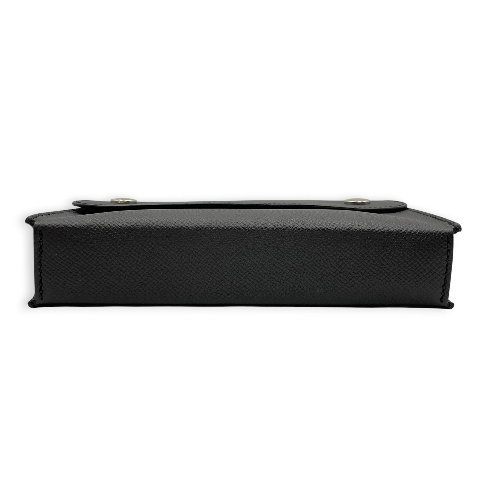 Hermesnap Black Wallet in Epsom Palladium hardware