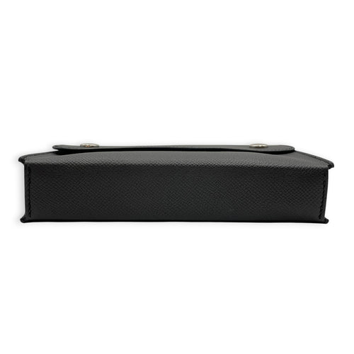 Hermesnap Black Wallet in Epsom Palladium hardware