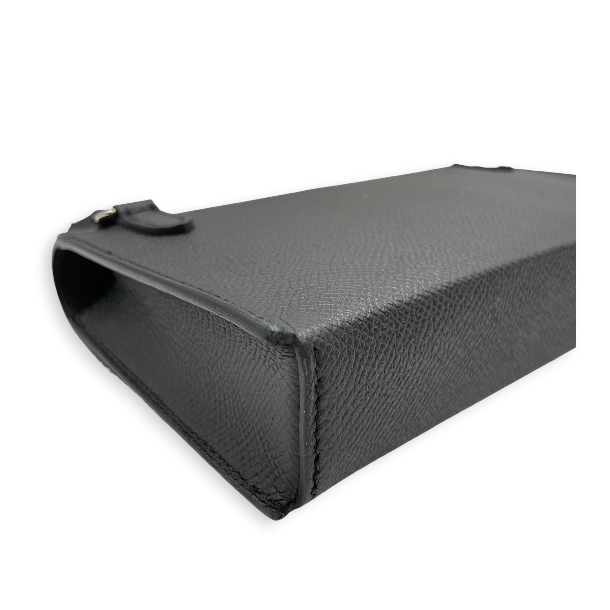 Hermesnap Black Wallet in Epsom Palladium hardware