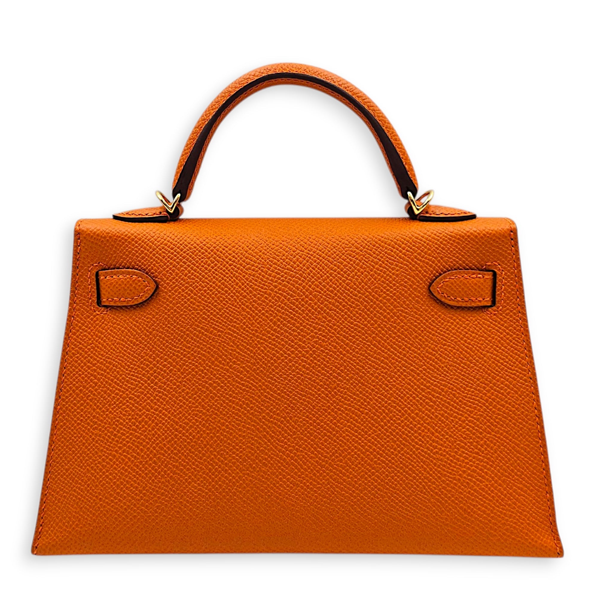 Sellier Kelly 20 Orange in Epsom Gold hardware CL2605-21119 2