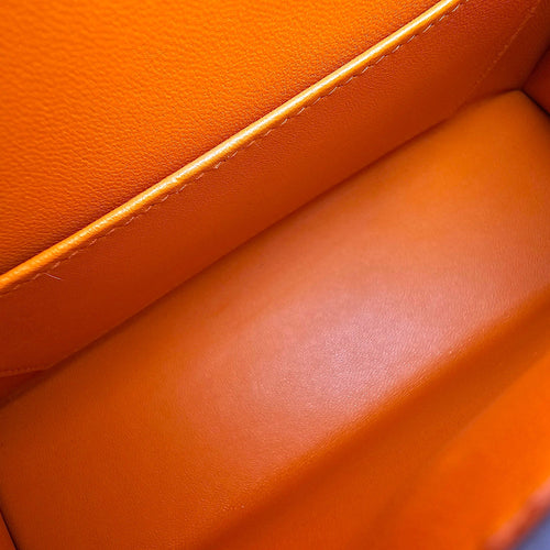 Sellier Kelly 20 Orange in Epsom Gold hardware CL2605-21119 6