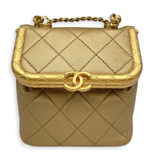 Quilted 2020 My Crush Bag Micro Gold Crossbody Bag in Calfskin Gold hardware CL2605-21122 1