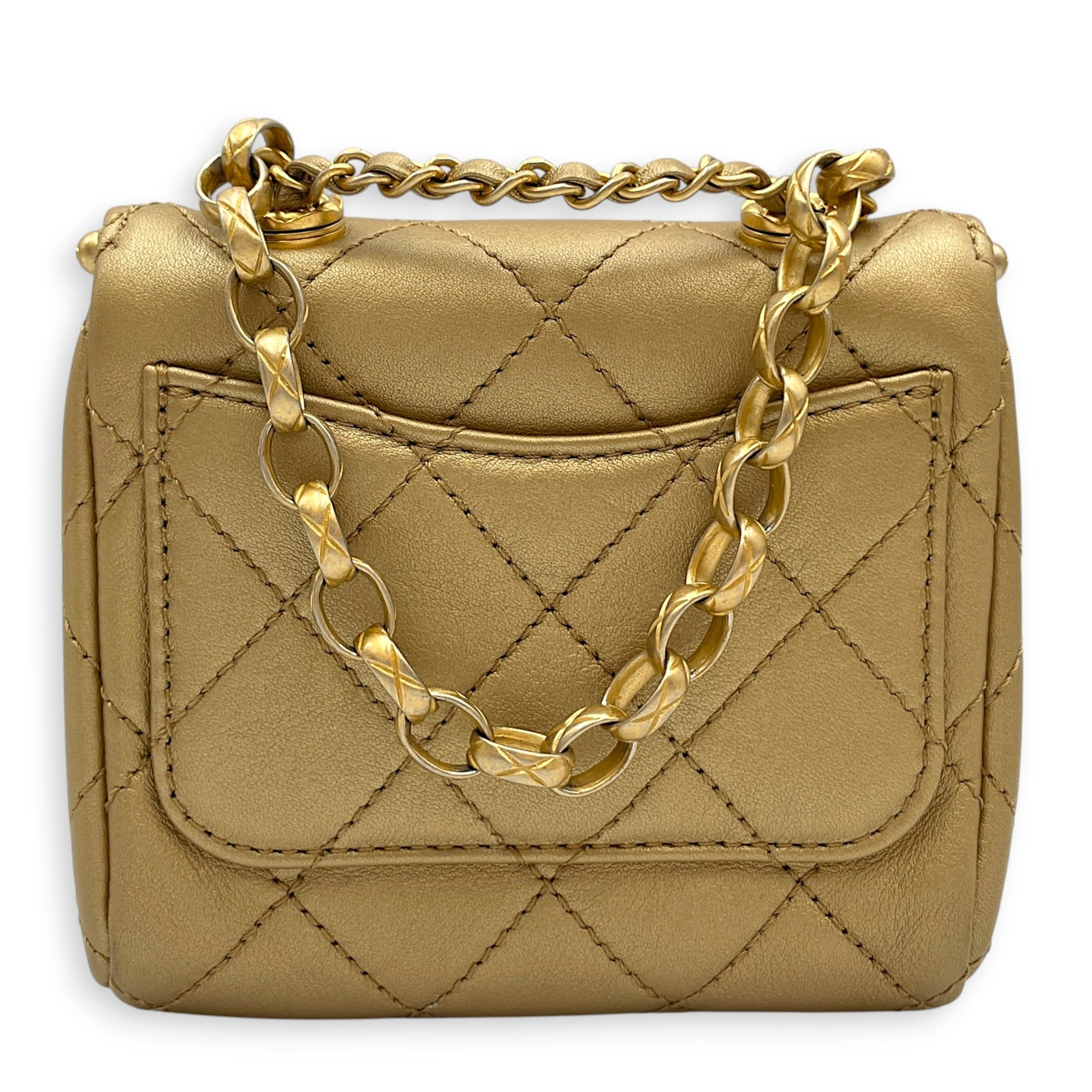 Quilted 2020 My Crush Bag Micro Gold Crossbody Bag in Calfskin Gold hardware CL2605-21122 2