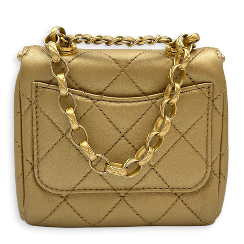 Quilted 2020 My Crush Bag Micro Gold Crossbody Bag in Calfskin Gold hardware CL2605-21122 2