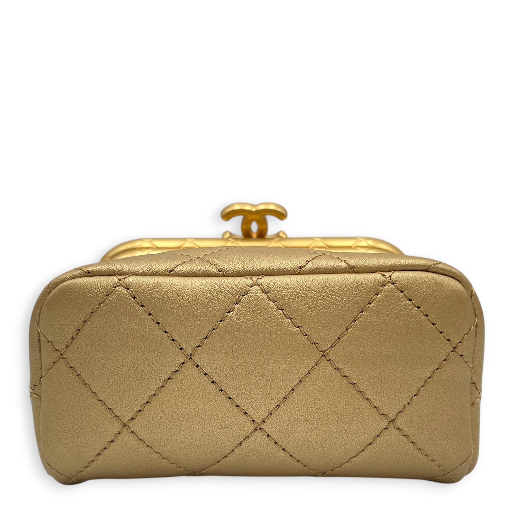 Quilted 2020 My Crush Bag Micro Gold Crossbody Bag in Calfskin Gold hardware CL2605-21122 5