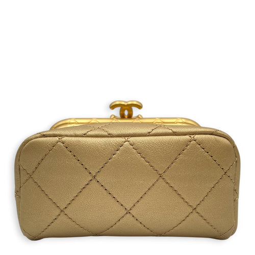 Quilted 2020 My Crush Bag Micro Gold Crossbody Bag in Calfskin Gold hardware CL2605-21122 5