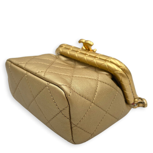 Quilted 2020 My Crush Bag Micro Gold Crossbody Bag in Calfskin Gold hardware CL2605-21122 9