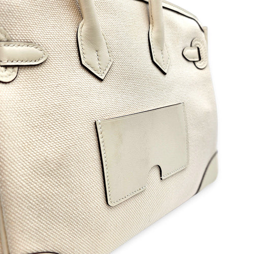 Cargo Birkin 25 Nata in Swift/Toile Palladium hardware CL2605-21124 7
