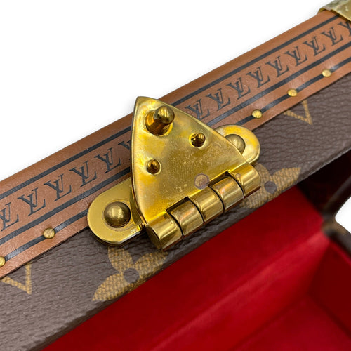 Coffret Tresor Treasure Case Brown Trunk in Canvas Gold hardware CL2605-21126 10