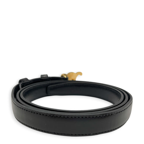 Triomphe Belt Size Small 90cm Black Belt in Calfskin Gold hardware