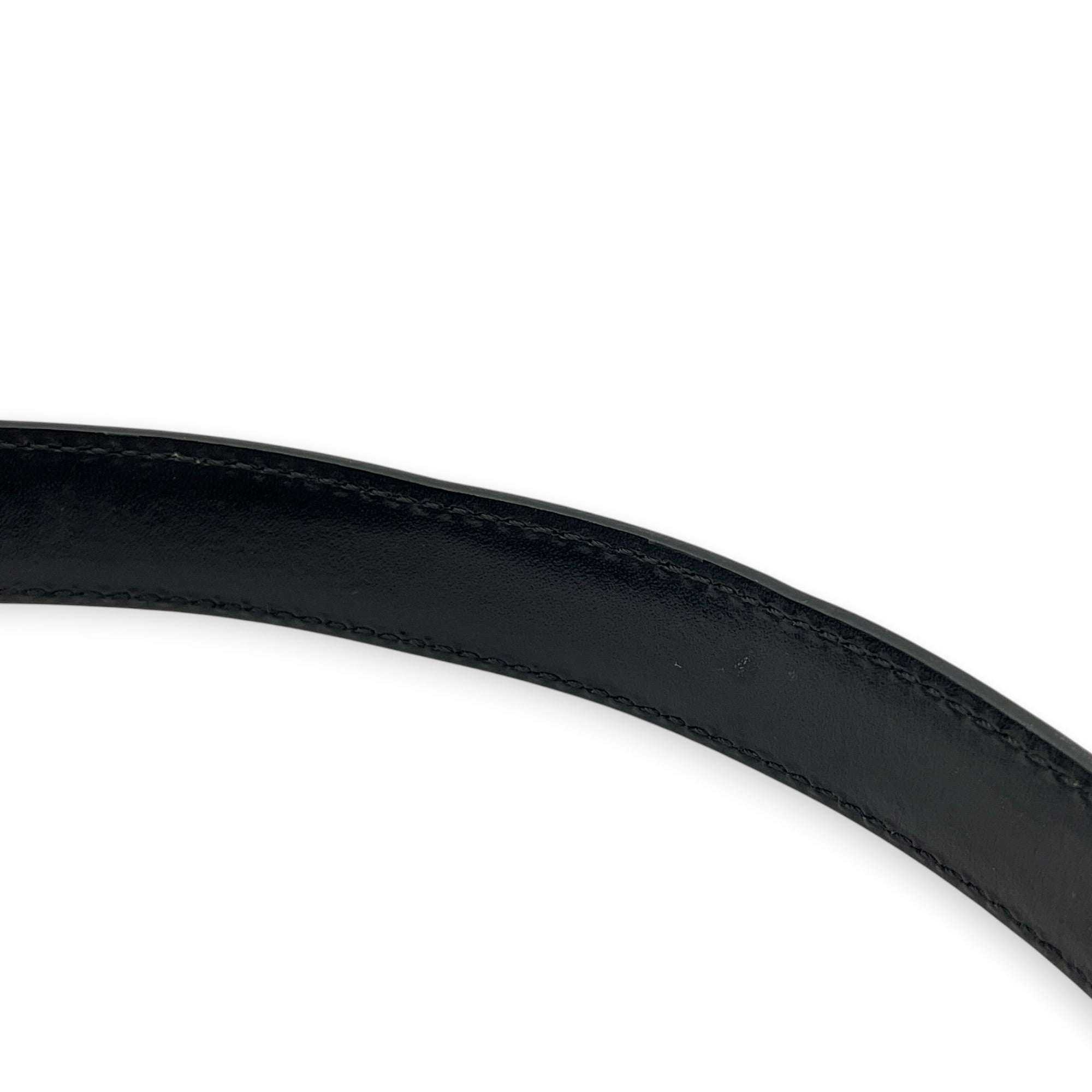 Triomphe Belt Size Small 90cm Black Belt in Calfskin Gold hardware