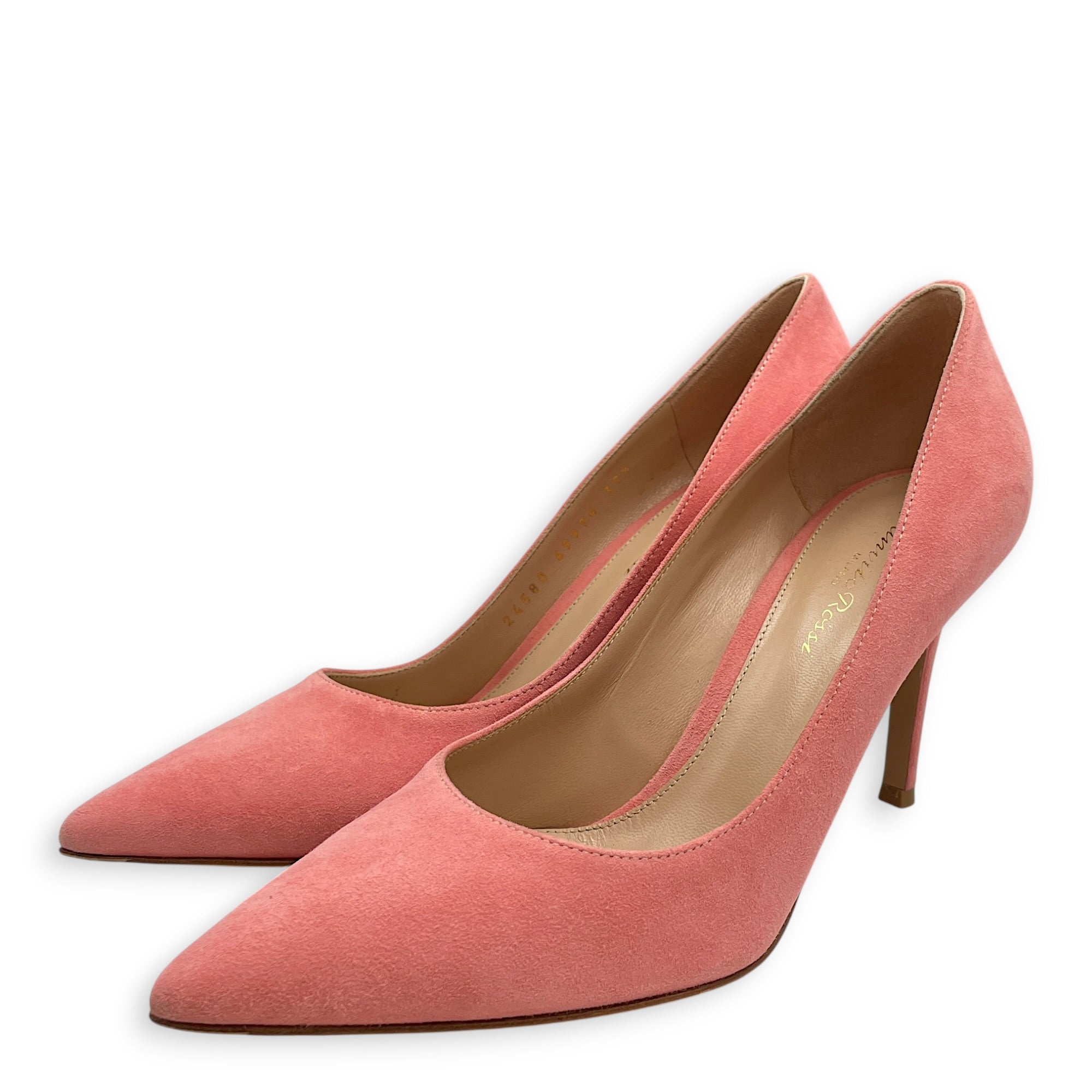 Gianvito 105 37.5 Pink Stiletto in Suede Leather CL2605-21132 2