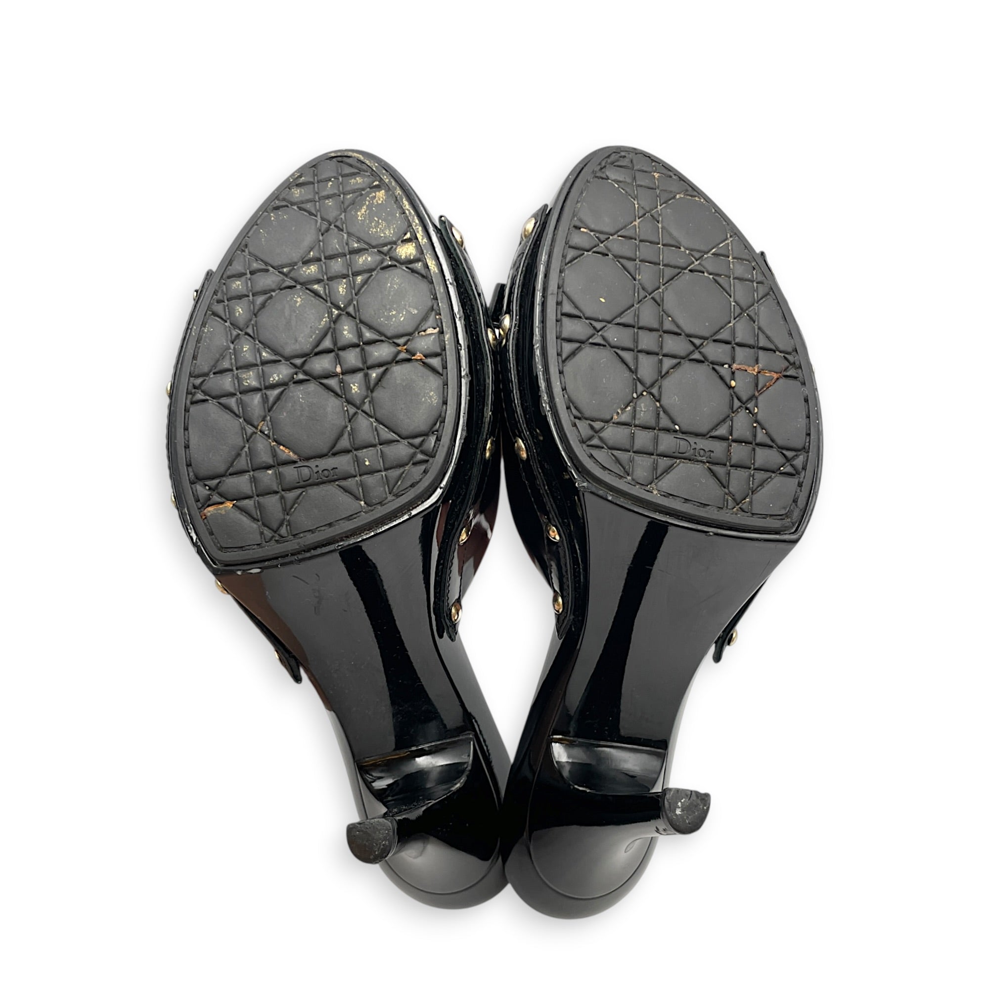 Slide 39 Black Sandals in Patent Leather Silver hardware CL2605-21135 3