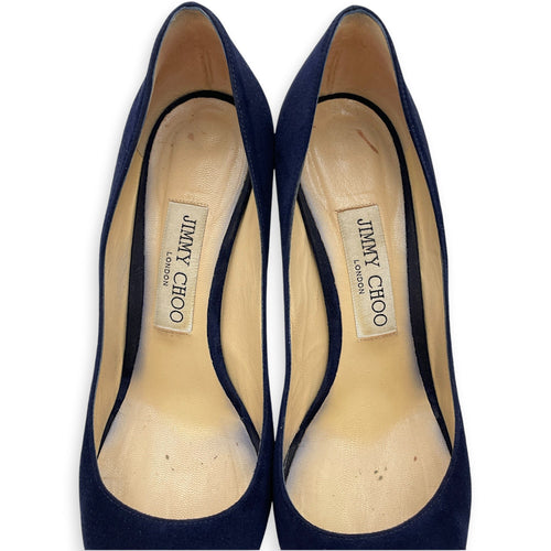 Romy 85 37.5 Blue Pumps in Suede Leather CL2605-21136 5