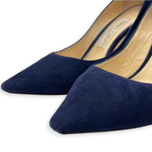 Romy 85 37.5 Blue Pumps in Suede Leather CL2605-21136 6